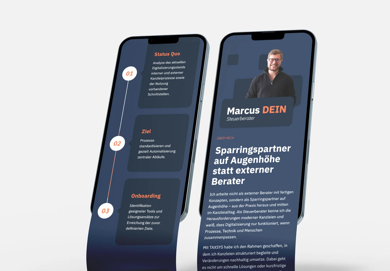 Persönlich und prozessstark, mobil gedacht. – Website von TAXSYS – DEIN Kanzleicoach